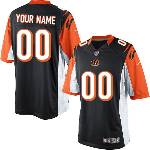 Men's Limited Nike Jersey Black Home - Customized NFL Cincinnati Bengals